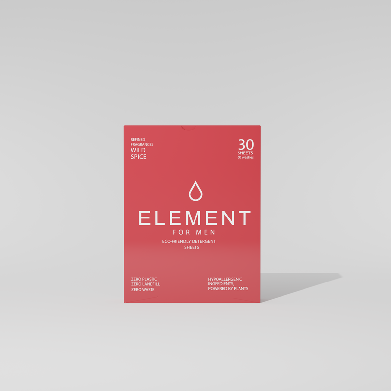 Element for Men Wild Spice laundry detergent sheets pack