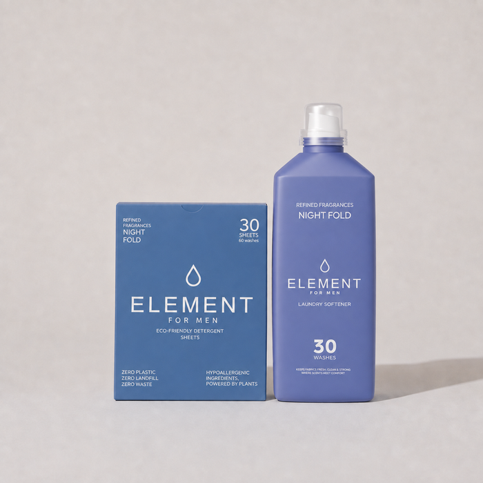 Element Night Fold laundry bundle — detergent sheets and 1L fabric softener