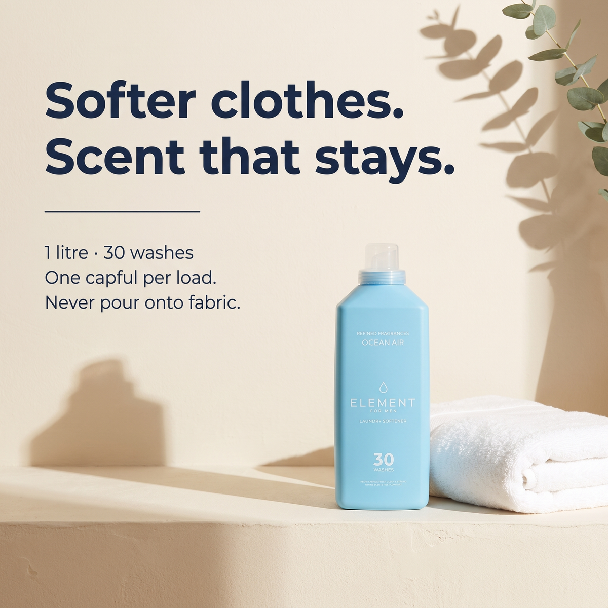 Element Ocean Air 1L fabric softener bottle