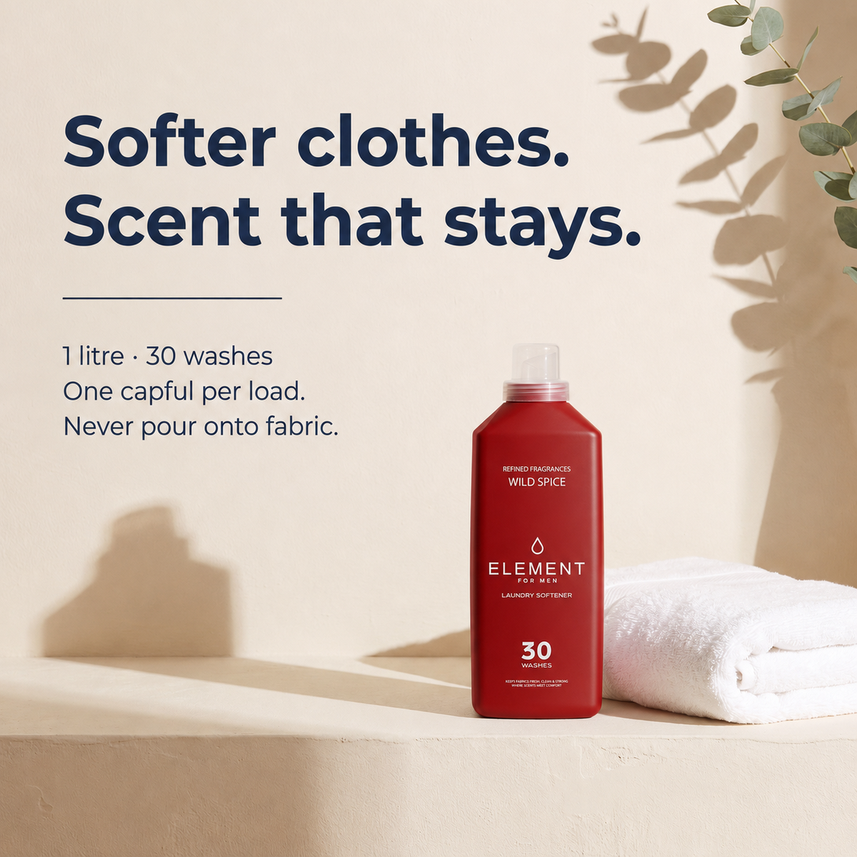 Element Wild Spice 1L fabric softener bottle