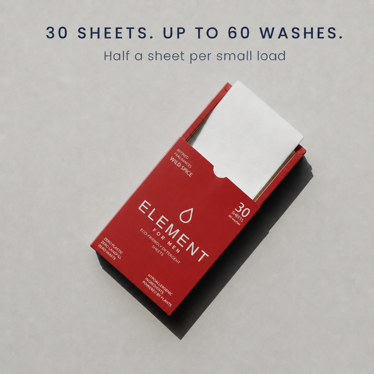 Wild Spice bundle — 30 complete washes, up to 60 if you halve the sheets