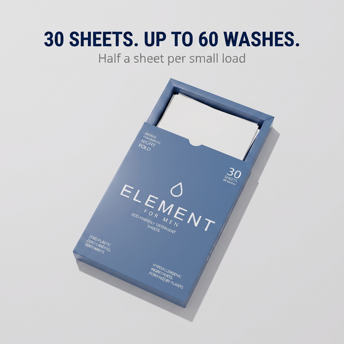 Night Fold bundle — 30 complete washes, up to 60 if you halve the sheets