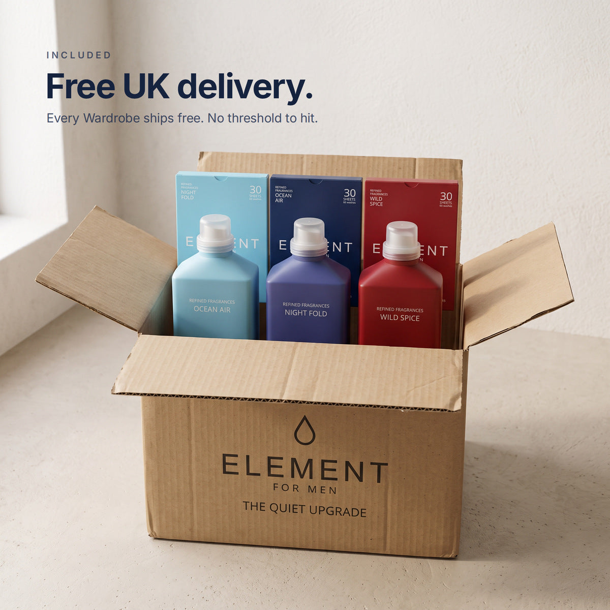 The Wardrobe Bundle — the full Element for Men range in one box